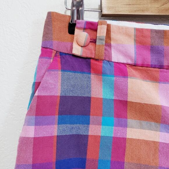 Banana Republic Factory Pink Plaid Shorts Size  4 - Picture 2 of 7